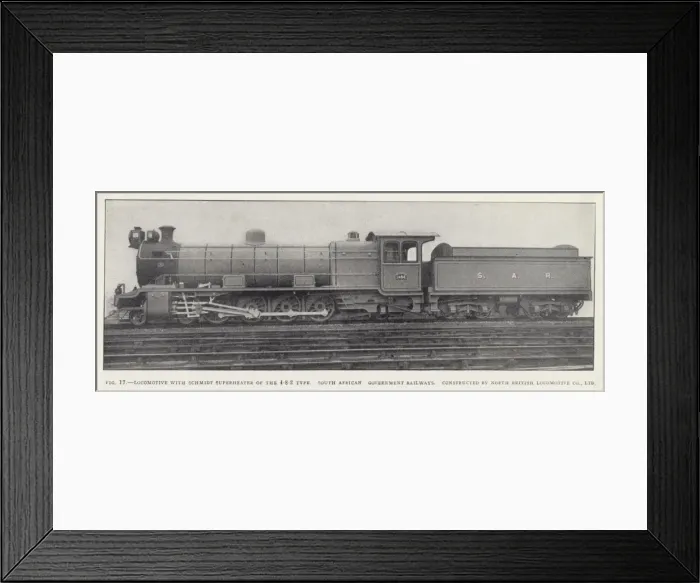 Framed Print : Locomotive with Schmidt superheater