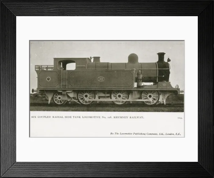 Framed Print : Locomotive no 108 six coupled radial side tank Framed Print : Locomotive no 108 six coupled radial side tank