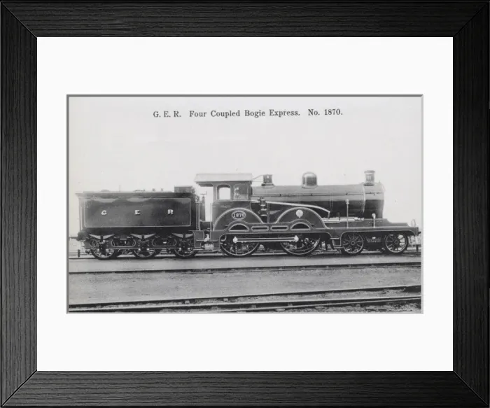 Framed Print : Locomotive no 1870 four coupled bogie express Framed Print : Locomotive no 1870 four coupled bogie express