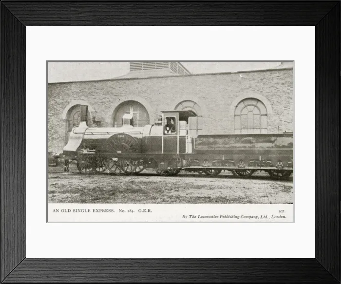 Framed Print : Locomotive no 284 an old single express Framed Print : Locomotive no 284 an old single express
