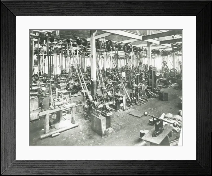Framed Print : Light work machine tools at the Napier works, cton Framed Print : Light work machine tools at the Napier works, cton
