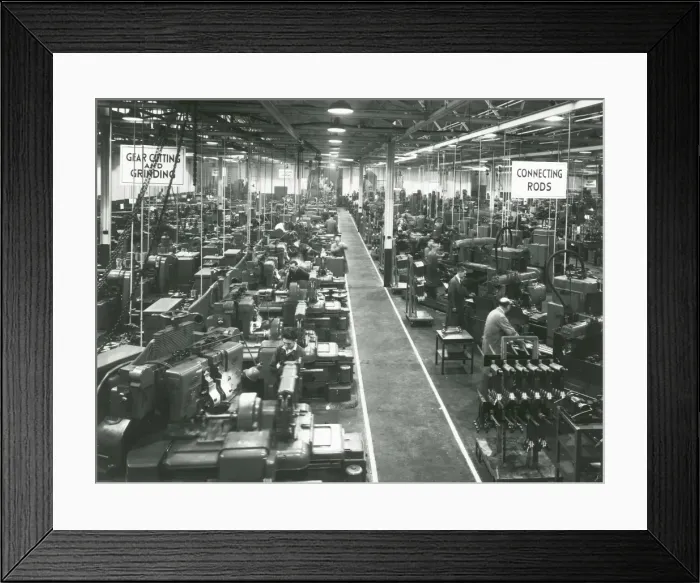 Framed Print : Machine shop, Deltic production Framed Print : Machine shop, Deltic production