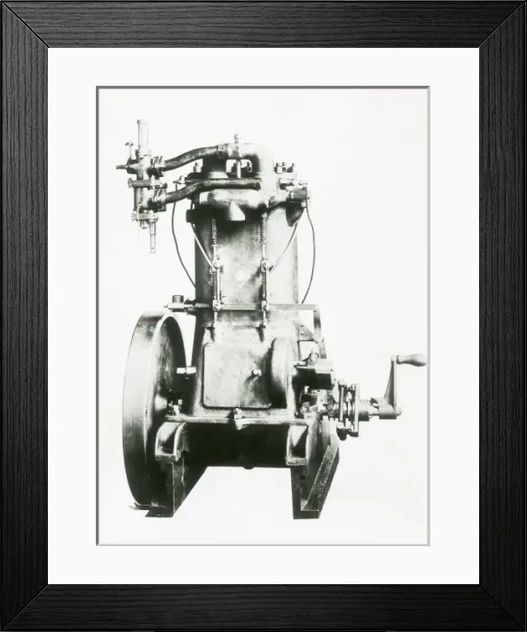 Framed Print : 2-cylinder Napier 2 1 / 2-litre petrol engine Framed Print : 2-cylinder Napier 2 1 / 2-litre petrol engine