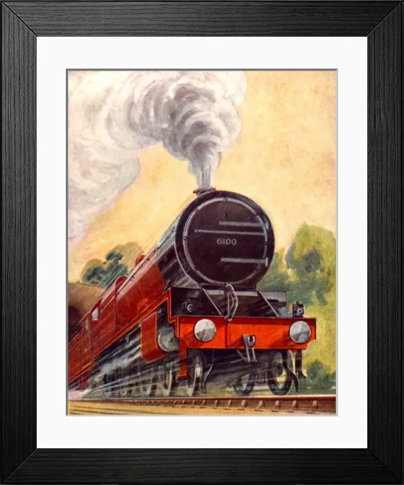 Framed Print : Royal Scot number 6100, LMS cover artwork Framed Print : Royal Scot number 6100, LMS cover artwork