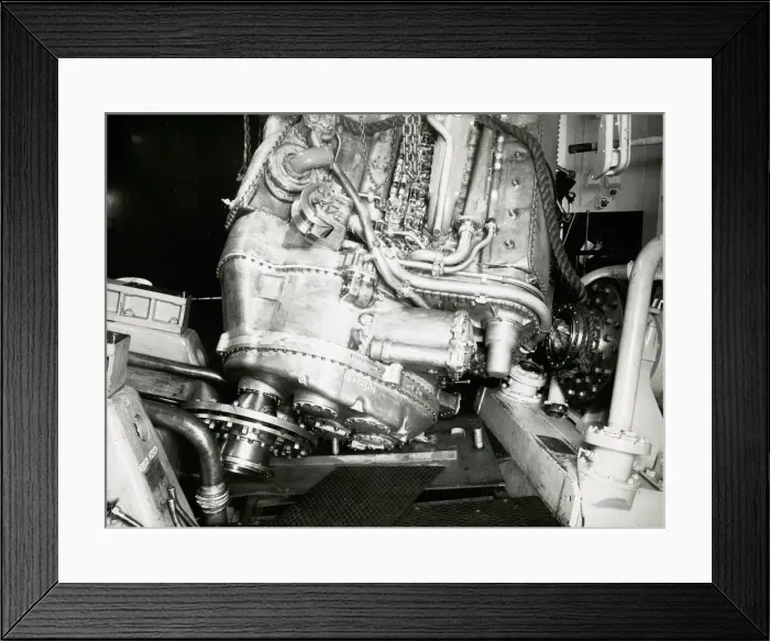 Framed Print : Prototype Deltic engine after the failure of the crane cable Framed Print : Prototype Deltic engine after the failure of the crane cable