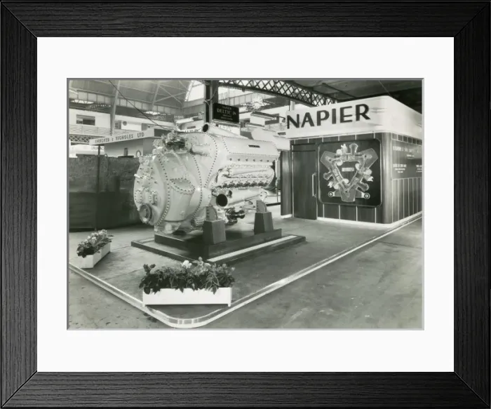 Framed Print : Napier Deltic 18 2500 bhp diesel engine on show Framed Print : Napier Deltic 18 2500 bhp diesel engine on show