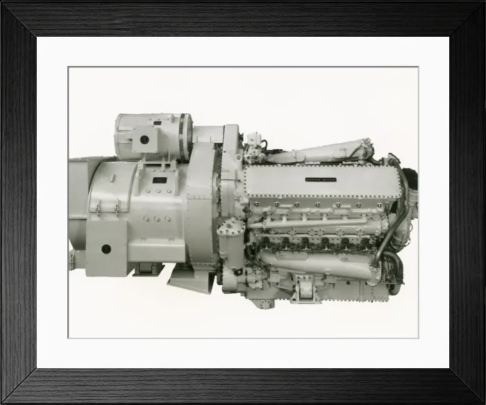 Framed Print : Napier Deltic rail traction diesel engine Framed Print : Napier Deltic rail traction diesel engine