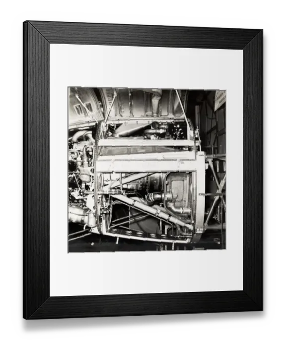 Framed Print : Power plant aft of intermediate firewall