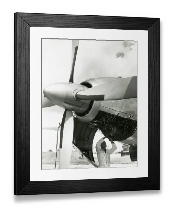 Framed Print : Technician working on a Napier Eland power plant Framed Print : Technician working on a Napier Eland power plant