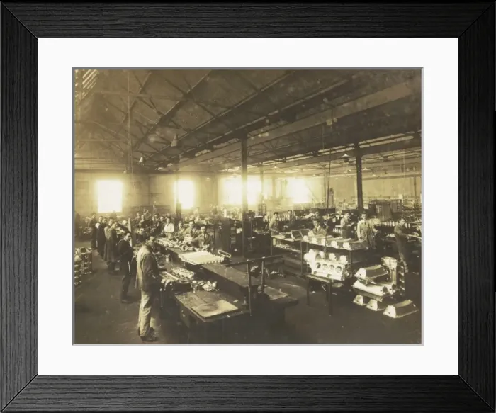 Framed Print : Workshop during the assembly of Lion engines Framed Print : Workshop during the assembly of Lion engines