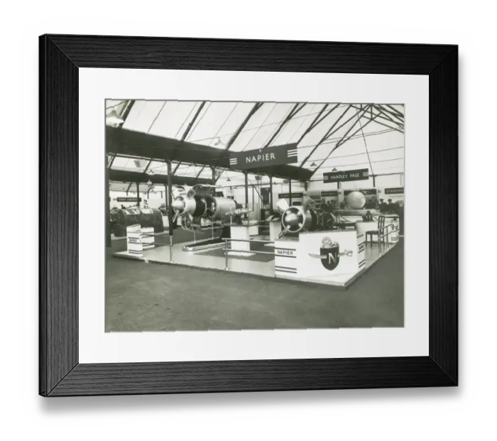 Framed Print : Naiad turboprop engine on display at the Napier stand Framed Print : Naiad turboprop engine on display at the Napier stand