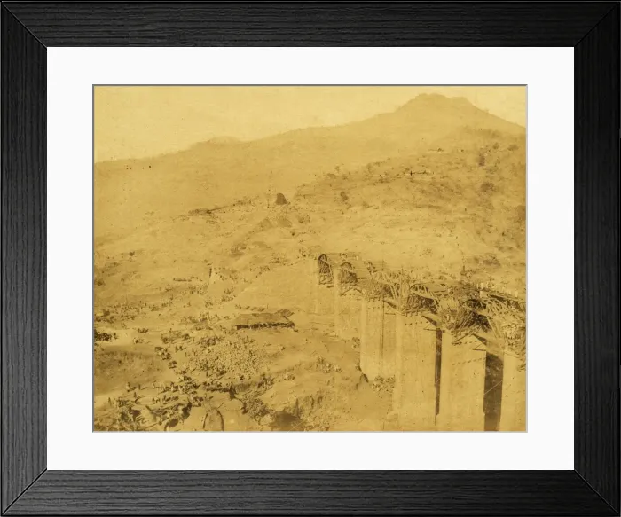 Framed Print : Mhow-ke-Mullee Viaduct and Soangiri Hill Framed Print : Mhow-ke-Mullee Viaduct and Soangiri Hill