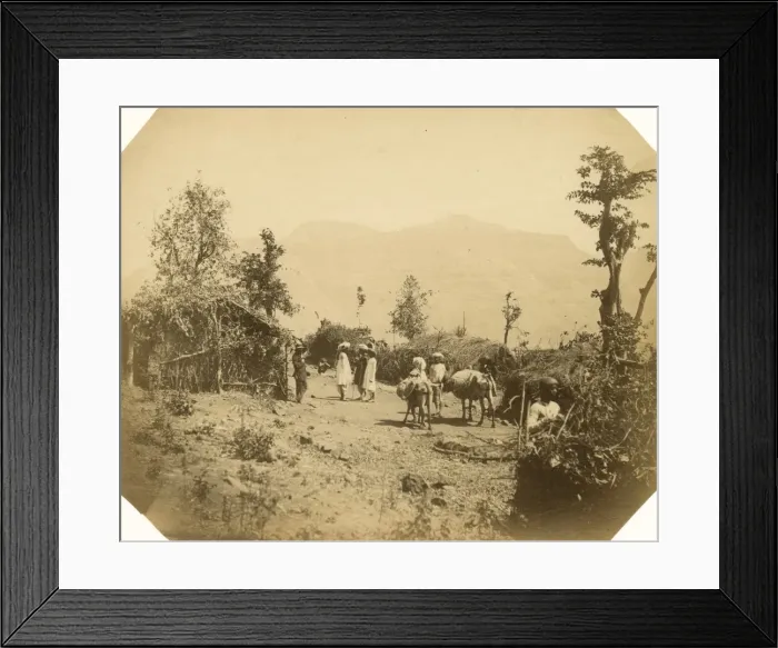 Framed Print : Village of Gambir Nath; workmens huts; Rajmuchee Forts Framed Print : Village of Gambir Nath; workmens huts; Rajmuchee Forts