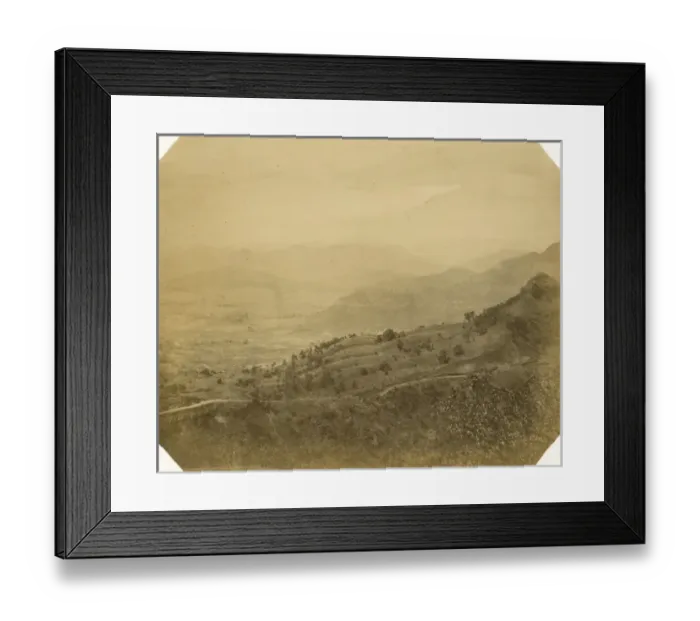 Framed Print : Shebee Hill; cart-road along railway; Concan Framed Print : Shebee Hill; cart-road along railway; Concan