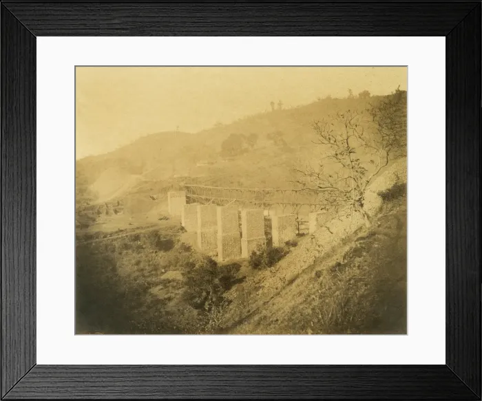 Framed Print : Viaduct 150 ft high, in a ravine of Soangiri Hil Framed Print : Viaduct 150 ft high, in a ravine of Soangiri Hil