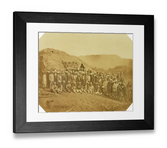 Framed Print : Group of visitors to the works Framed Print : Group of visitors to the works