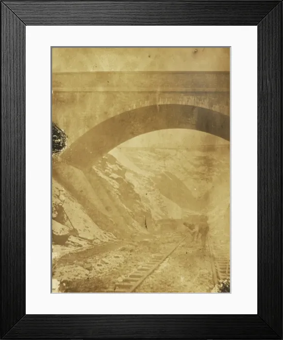 Framed Print : Railway scene, navvies working below a bridge Framed Print : Railway scene, navvies working below a bridge