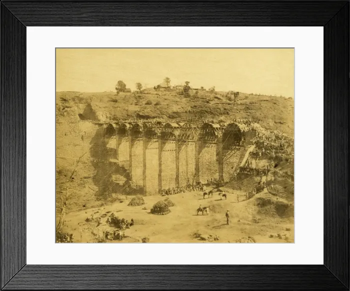 Framed Print : Mhow-ke-Mullee Viaduct, 3, 000 men employed Framed Print : Mhow-ke-Mullee Viaduct, 3, 000 men employed