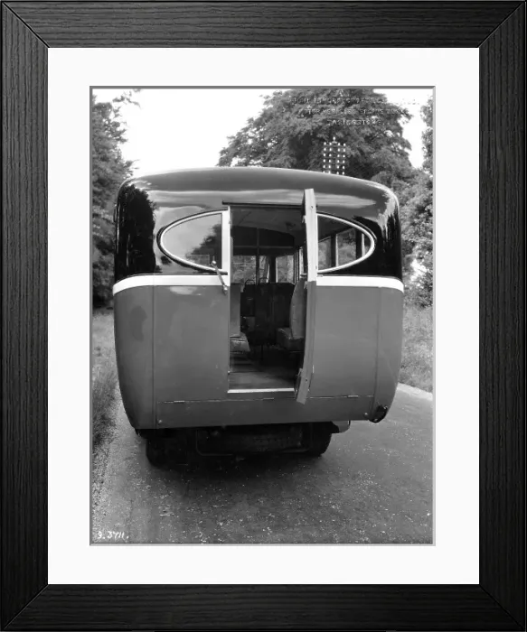 Framed Print : Hall-Lewis station bus, rear view