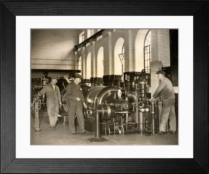 Framed Print : Pumping machinery installed at Surbiton, 1932 Framed Print : Pumping machinery installed at Surbiton, 1932