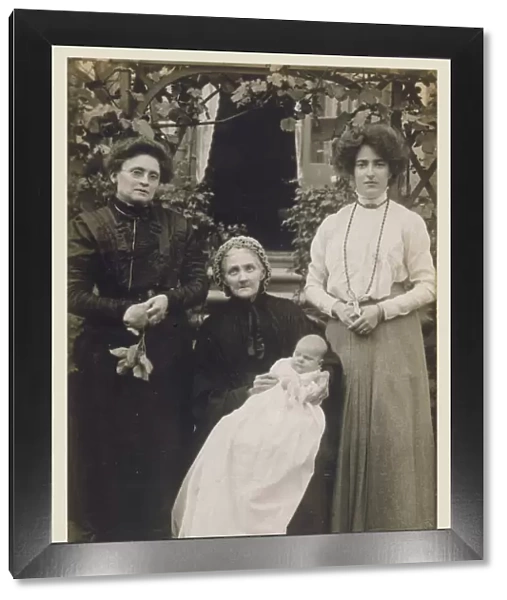 Family group photograph, four generations of women