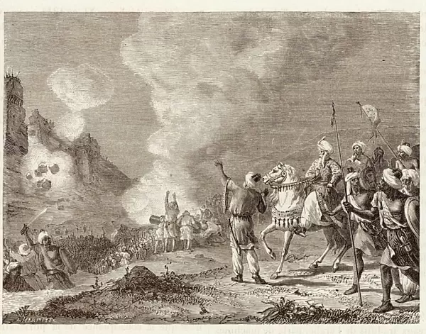 Abu Yusuf using gunpowder, Morocco