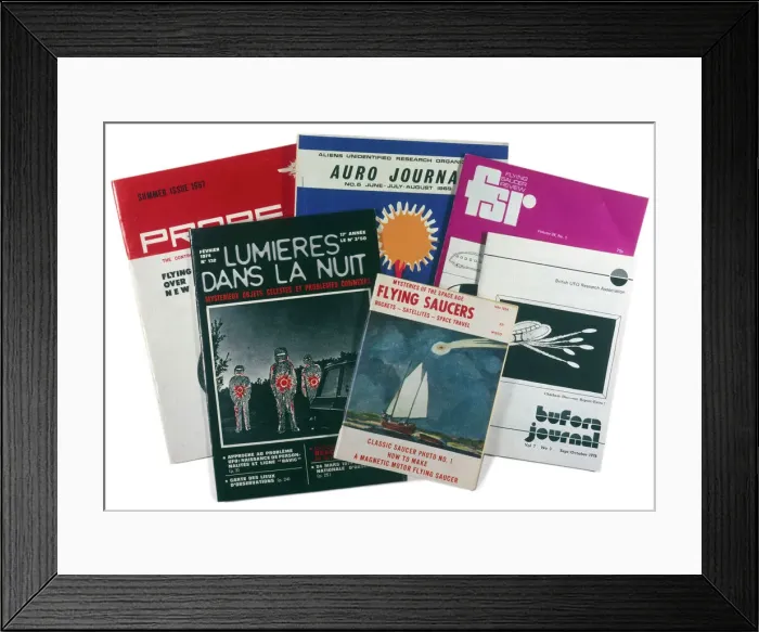 Framed Print : Selection of UFO journals Framed Print : Selection of UFO journals