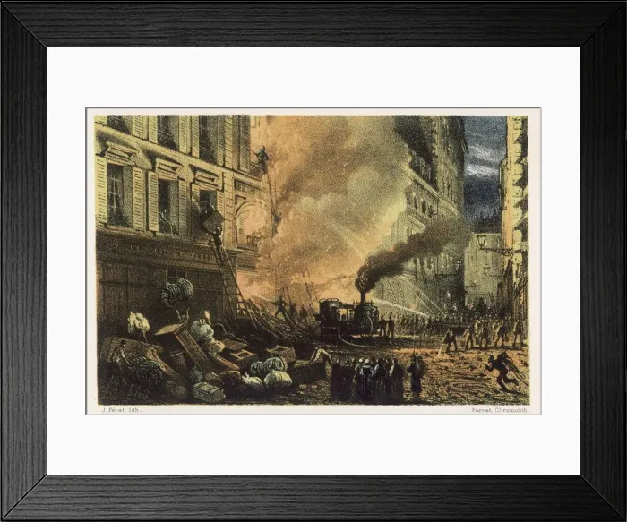 Framed Print : Steam fire engine at work Framed Print : Steam fire engine at work