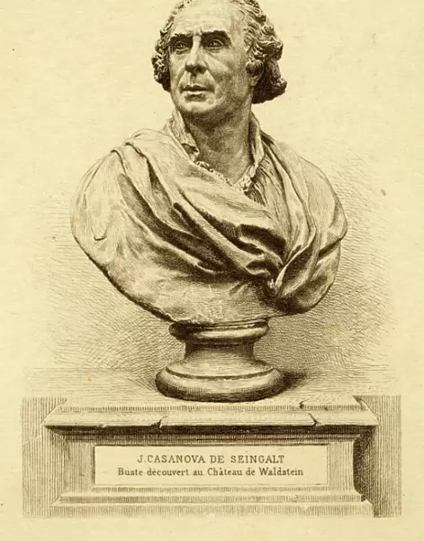 Portrait bust of Casanova, adventurer and author