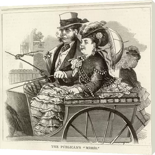 A publican and his wife in an open carriage