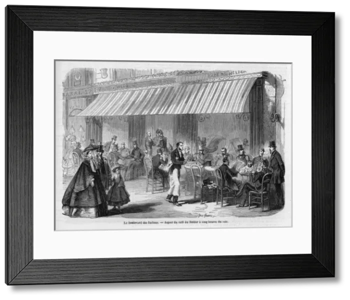 Framed Print : Scene on the Boulevard des Italiens, Paris Framed Print : Scene on the Boulevard des Italiens, Paris