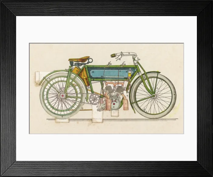 Framed Print : French motocyclette Framed Print : French motocyclette