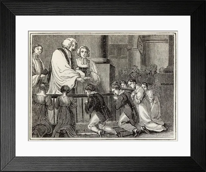 Framed Print : Church of England confirmation 1820 Framed Print : Church of England confirmation 1820