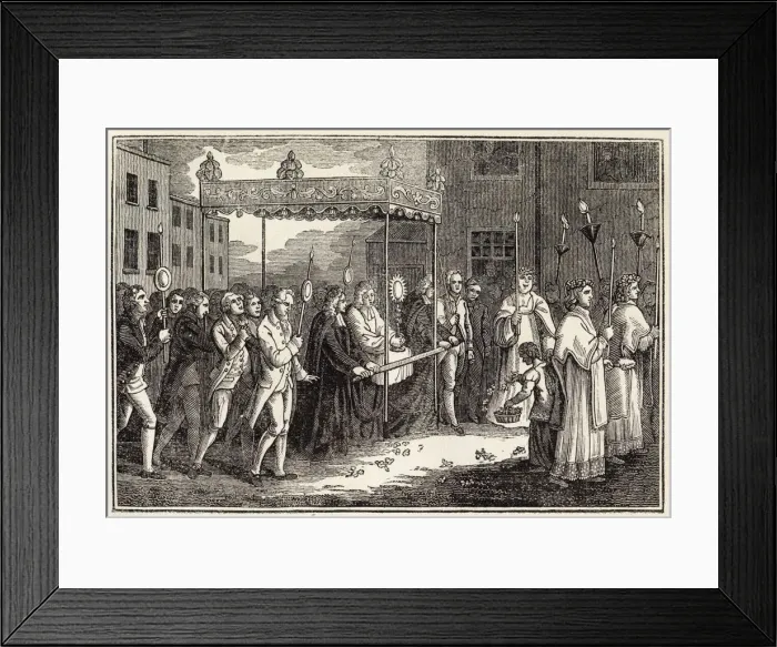 Framed Print : Procession of the Host 1820 Framed Print : Procession of the Host 1820