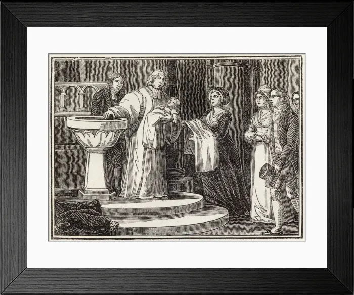 Framed Print : Baptism. Church of England Baptism Framed Print : Baptism. Church of England Baptism