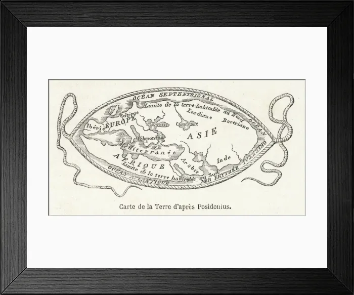 Framed Print : World Map c. 50BC Framed Print : World Map c. 50BC