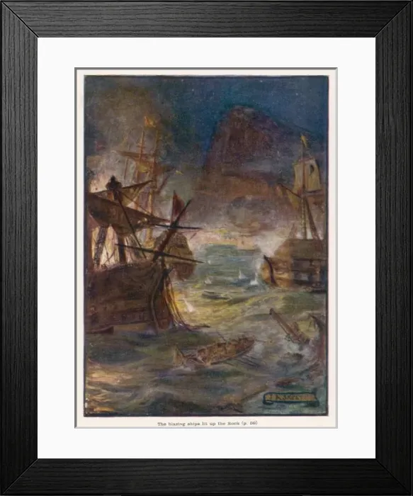 Framed Print : Attack on Gibraltar Framed Print : Attack on Gibraltar