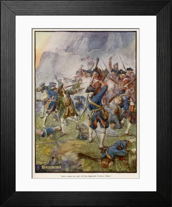 Framed Print : Spanish attack on Gibraltar 1704