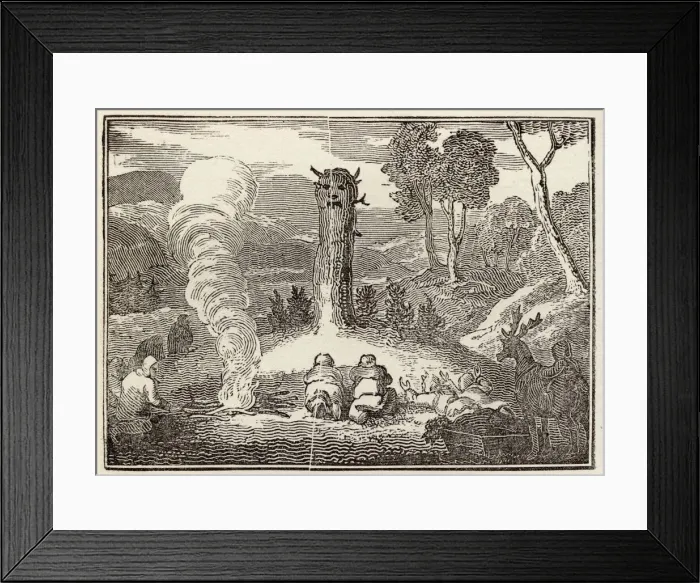 Framed Print : Laplanders worshipping an idol Framed Print : Laplanders worshipping an idol