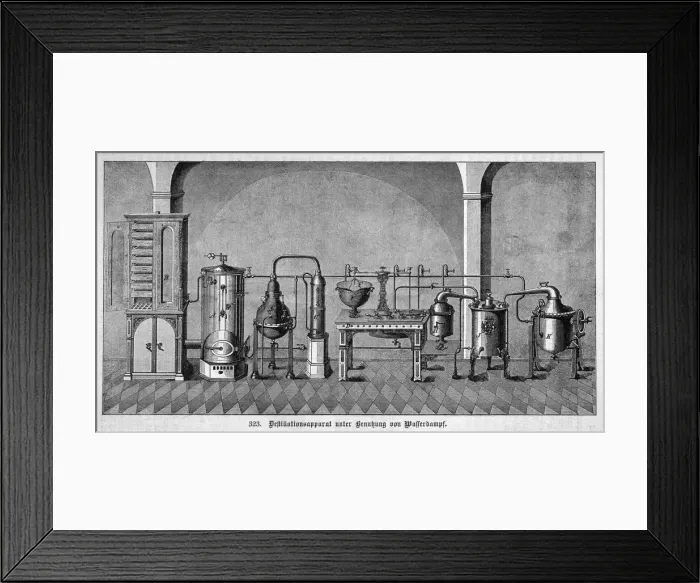 Framed Print : Distillation Apparatus Framed Print : Distillation Apparatus