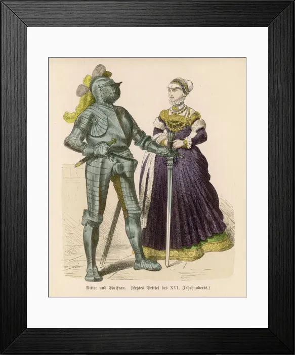 Framed Print : Knight and lady Framed Print : Knight and lady