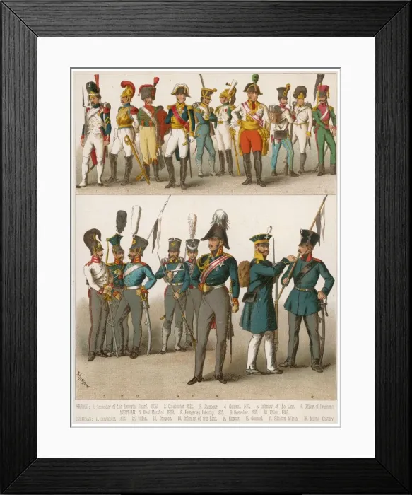 Framed Print : French and Prussian soldiers Framed Print : French and Prussian soldiers