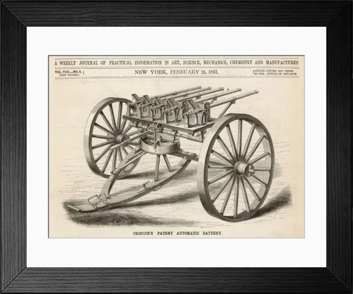 Framed Print : Croziers automatic battery
