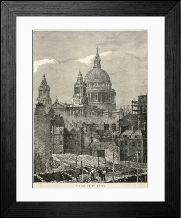 Framed Print : ST PAULs / GRAPHIC / 1871 Framed Print : ST PAULs / GRAPHIC / 1871