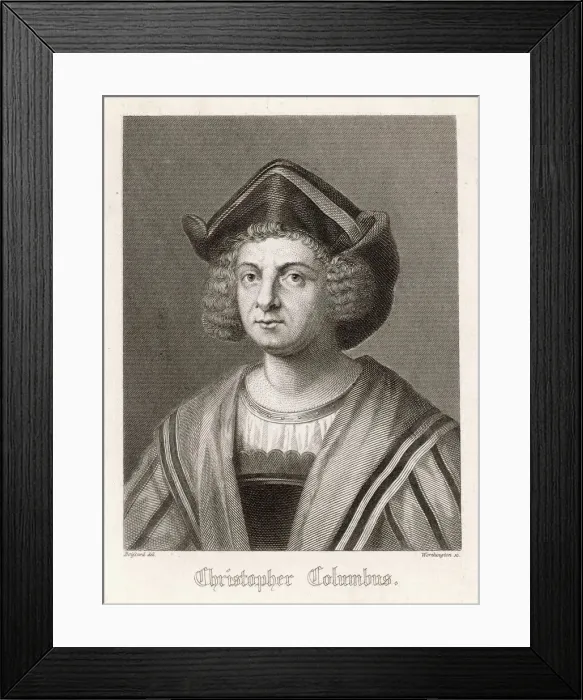 Framed Print : Columbus. Christopher (Cristoforo). Columbus (1451-1506). Italian navigator Framed Print : Columbus. Christopher (Cristoforo). Columbus (1451-1506). Italian navigator
