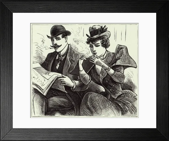 Framed Print : Smoking Cigarettes Framed Print : Smoking Cigarettes