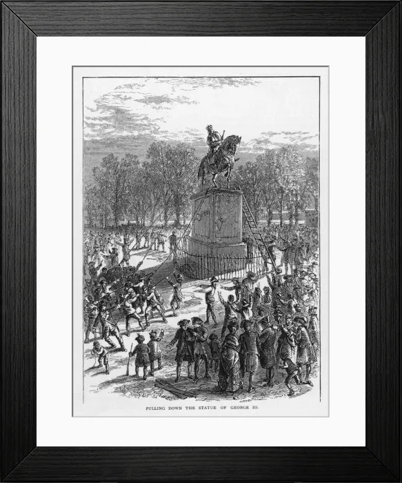 Framed Print : G3 Statue Pulled Down Framed Print : G3 Statue Pulled Down