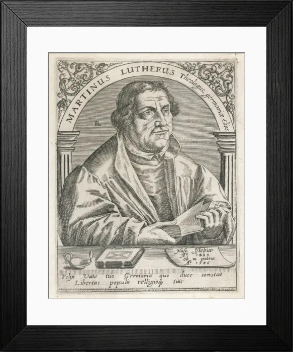 Framed Print : Luther (De Bry)