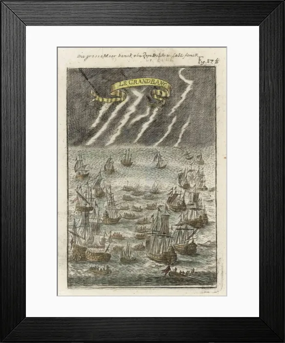 Framed Print : Fishing on Grand Banks Framed Print : Fishing on Grand Banks