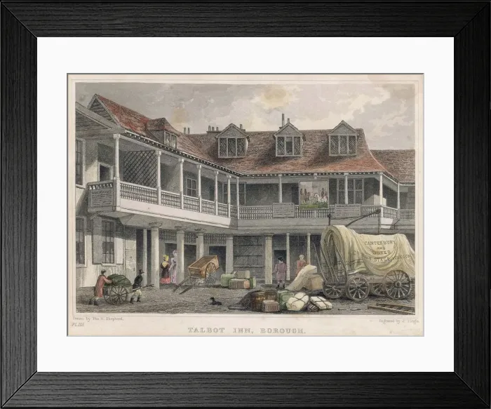 Framed Print : Tabard, Southwark, 1831 Framed Print : Tabard, Southwark, 1831